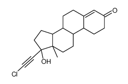 (8R,9S,10R,13S,14S,17S)-17-(2-chloroethynyl)-17-hydroxy-13-methyl-1,2,6,7,8,9,10,11,12,14,15,16-dodecahydrocyclopenta[a]phenanthren-3-one结构式