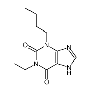 1-ethyl-3-butyl-3,7-dihydro-purine-2,6-dione结构式