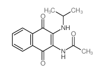 N-[1,4-dioxo-3-(propan-2-ylamino)naphthalen-2-yl]acetamide structure