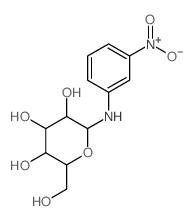 2-(hydroxymethyl)-6-[(3-nitrophenyl)amino]oxane-3,4,5-triol结构式