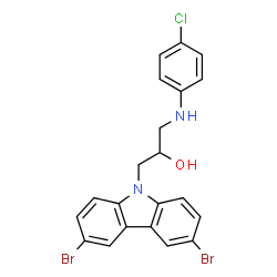 1-(4-chloroanilino)-3-(3,6-dibromo-9H-carbazol-9-yl)-2-propanol structure