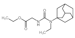 Ethyl (((1-adamantyl(ethyl)amino)carbonyl)amino)acetate结构式