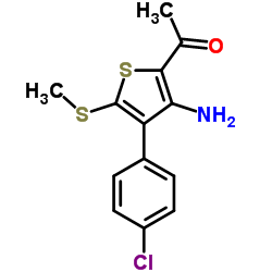 1-[3-Amino-4-(4-chlorophenyl)-5-(methylsulfanyl)-2-thienyl]ethanone结构式