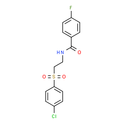 N-(2-[(4-CHLOROPHENYL)SULFONYL]ETHYL)-4-FLUOROBENZENECARBOXAMIDE结构式