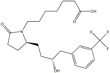 (2S)-2-[(3R)-3-羟基-4-[3-(三氟甲基)苯基]丁基]-5-氧代-1-吡咯烷庚酸结构式