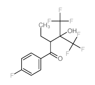 2-ethyl-4,4,4-trifluoro-1-(4-fluorophenyl)-3-hydroxy-3-(trifluoromethyl)butan-1-one结构式