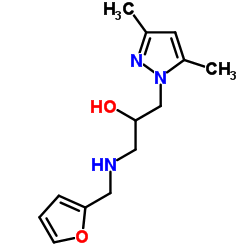 1-(3,5-DIMETHYL-PYRAZOL-1-YL)-3-[(FURAN-2-YLMETHYL)-AMINO]-PROPAN-2-OL Structure