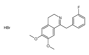 1-[(3-fluorophenyl)methyl]-6,7-dimethoxy-3,4-dihydroisoquinolin-2-ium,bromide Structure