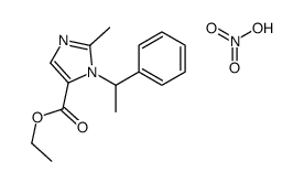 ethyl 2-methyl-3-(1-phenylethyl)imidazole-4-carboxylate,nitric acid结构式