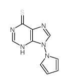 6H-Purine-6-thione,1,9-dihydro-9-(1H-pyrrol-1-yl)-结构式