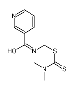 (pyridine-3-carbonylamino)methyl N,N-dimethylcarbamodithioate Structure