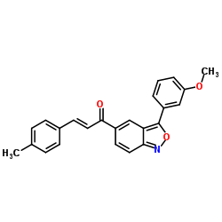 (2E)-1-[3-(3-Methoxyphenyl)-2,1-benzoxazol-5-yl]-3-(4-methylphenyl)-2-propen-1-one结构式