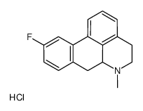 (6aS)-10-fluoro-6-methyl-5,6,6a,7-tetrahydro-4H-dibenzo[de,g]quinoline-6-ium,chloride结构式
