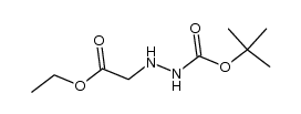 (N'-tert-butoxycarbonyl-hydrazino)acetic acid ethyl ester结构式