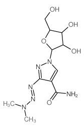 1H-Pyrazole-4-carboxamide,3-(3,3-dimethyl-1-triazenyl)-1-b-D-ribofuranosyl-(9CI) structure