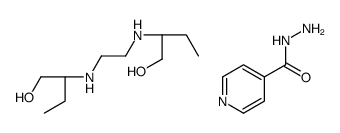 (2R)-2-[2-[[(2R)-1-hydroxybutan-2-yl]amino]ethylamino]butan-1-ol,pyridine-4-carbohydrazide结构式