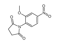 1-(2-methoxy-4-nitro-phenyl)pyrrolidine-2,5-dione结构式