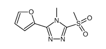 3-furan-2-yl-5-methanesulfonyl-4-methyl-4H-[1,2,4]triazole结构式