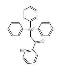 Arsonium,(2-oxo-2-phenylethyl)triphenyl-, bromide (1:1) Structure