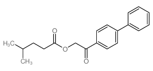 [2-oxo-2-(4-phenylphenyl)ethyl] 4-methylpentanoate structure