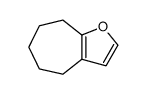 5,6,7,8-tetrahydro-4H-cyclohepta[b]furan结构式