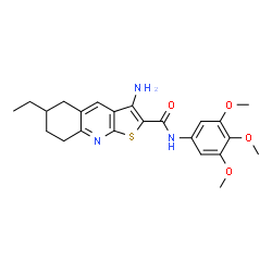 3-amino-6-ethyl-N-(3,4,5-trimethoxyphenyl)-5,6,7,8-tetrahydrothieno[2,3-b]quinoline-2-carboxamide图片