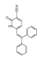 6-(2,2-diphenyl-vinyl)-2-oxo-1,2-dihydro-pyridine-3-carbonitrile结构式