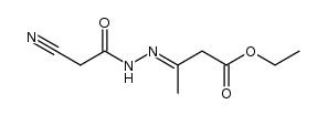 3-(cyanoacetyl-hydrazono)-butyric acid ethyl ester结构式