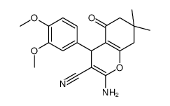 2-amino-4-(3,4-dimethoxyphenyl)-7,7-dimethyl-5-oxo-6,8-dihydro-4H-chromene-3-carbonitrile Structure