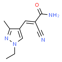 2-Propenamide,2-cyano-3-(1-ethyl-3-methyl-1H-pyrazol-4-yl)-(9CI) Structure