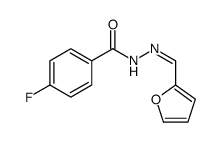4-fluoro-N-[(E)-furan-2-ylmethylideneamino]benzamide结构式