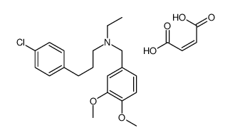 3-(4-chlorophenyl)propyl-[(3,4-dimethoxyphenyl)methyl]-ethylazanium,(E)-4-hydroxy-4-oxobut-2-enoate结构式