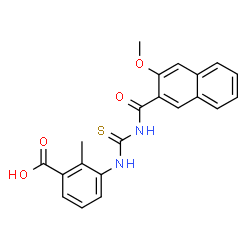 3-[[[[(3-METHOXY-2-NAPHTHALENYL)CARBONYL]AMINO]THIOXOMETHYL]AMINO]-2-METHYL-BENZOIC ACID Structure