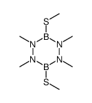 1,2,4,5-tetramethyl-3,6-bis(methylsulfanyl)-1,2,4,5,3,6-tetrazadiborinane结构式