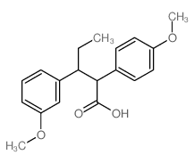 3-(3-methoxyphenyl)-2-(4-methoxyphenyl)pentanoic acid结构式