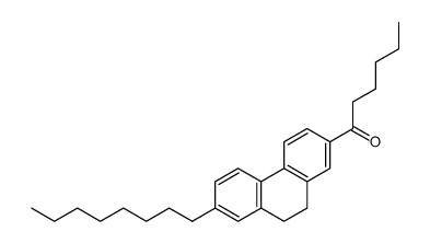 1-(9,10-dihydro-7-octyl-2-phenanthryl)hexanone Structure