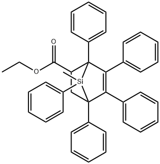 7-Methyl-1,4,5,6,7-pentaphenyl-7-silabicyclo[2.2.1]hept-5-ene-2-carboxylic acid ethyl ester picture