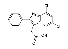 2-(6,8-dichloro-2-phenylimidazo[1,2-a]pyridin-3-yl)acetic acid Structure