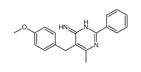 5-[(4-methoxyphenyl)methyl]-6-methyl-2-phenylpyrimidin-4-amine结构式