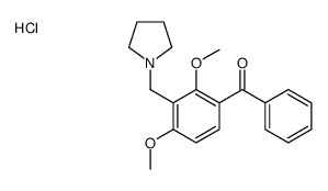 [2,4-dimethoxy-3-(pyrrolidin-1-ium-1-ylmethyl)phenyl]-phenylmethanone,chloride Structure