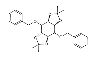 (+/-)-3,6-di-O-benzyl-1,2:4,5-di-O-isopropylidene-myo-inositol结构式