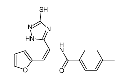 N-[(Z)-2-(furan-2-yl)-1-(5-sulfanylidene-1,2-dihydro-1,2,4-triazol-3-yl)ethenyl]-4-methylbenzamide Structure