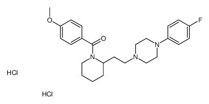 [2-[2-[4-(4-fluorophenyl)piperazin-1-yl]ethyl]piperidin-1-yl]-(4-methoxyphenyl)methanone,dihydrochloride Structure