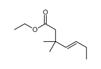 ethyl 3,3-dimethylhept-4-enoate结构式