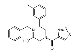 1,2,3-Thiadiazole-4-carboxamide,N-[2-(3-methylphenyl)ethyl]-N-[2-oxo-2-[(phenylmethyl)amino]ethyl]-(9CI) Structure