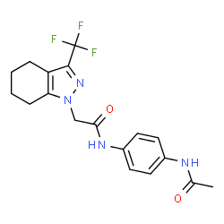1H-Indazole-1-acetamide,N-[4-(acetylamino)phenyl]-4,5,6,7-tetrahydro-3-(trifluoromethyl)-(9CI) Structure