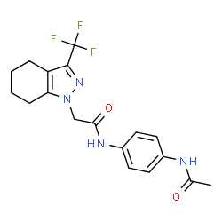 1H-Indazole-1-acetamide,N-[4-(acetylamino)phenyl]-4,5,6,7-tetrahydro-3-(trifluoromethyl)-(9CI) structure