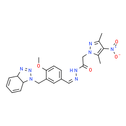 1H-Pyrazole-1-aceticacid,3,5-dimethyl-4-nitro-,[[3-[(3a,7a-dihydro-1H-benzotriazol-1-yl)methyl]-4-methoxyphenyl]methylene]hydrazide(9CI)结构式