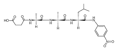 3-carboxypropionyl-alanyl-alanyl-leucine p-nitroanilide结构式