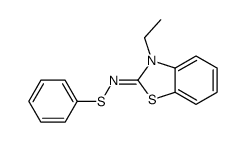 3-ethyl-N-phenylsulfanyl-1,3-benzothiazol-2-imine结构式